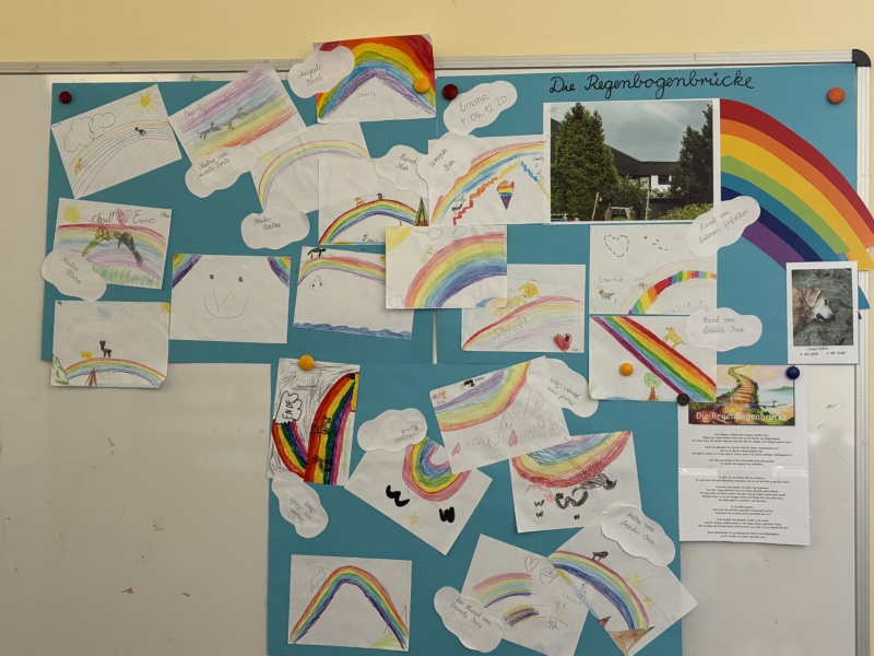 Wandcollage Regenbogenbrücke